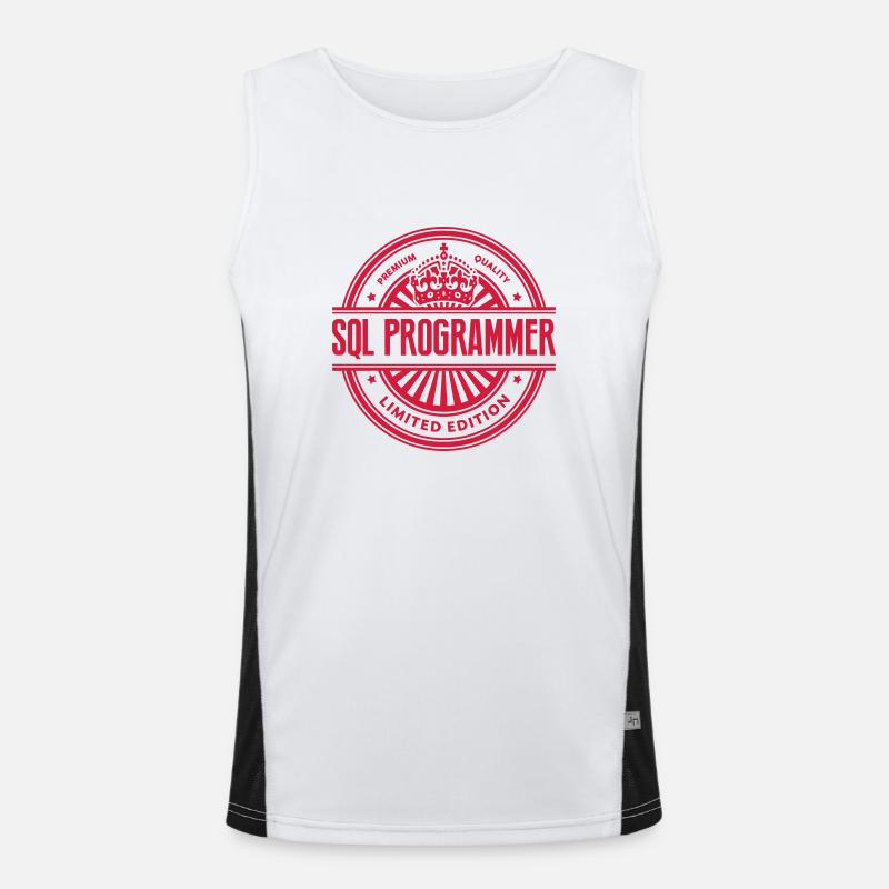 Limited edition sql programmer premium q Men's Functional Contrast Tank Top 