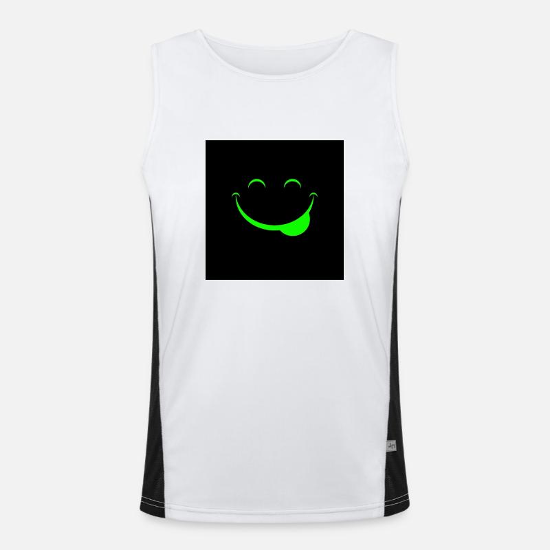 Lustige Gesicht Funktionelles Kontrast-Tank Top für Männer 