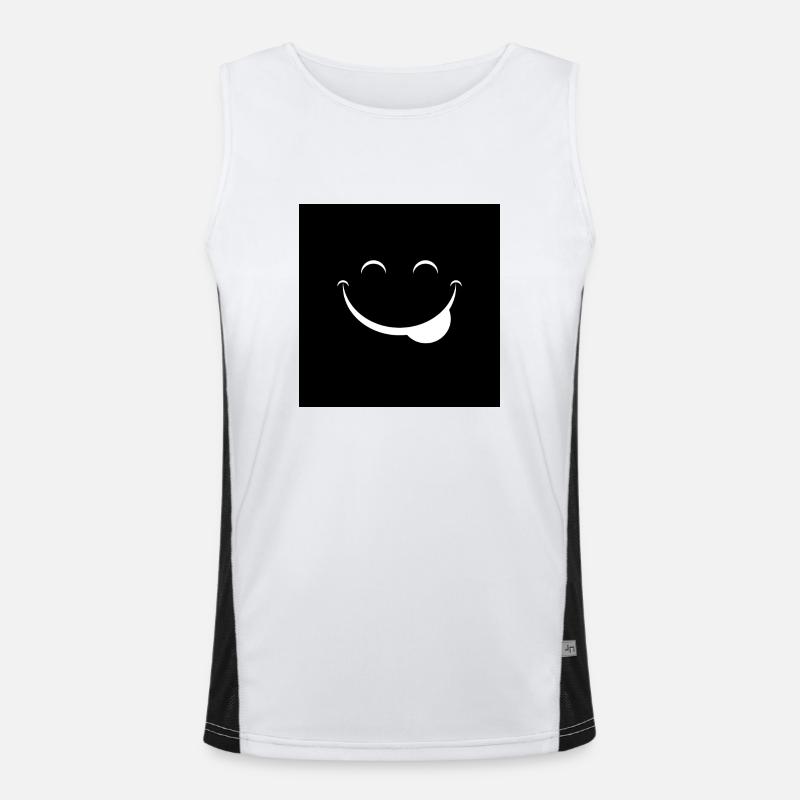Lustige Gesicht Funktionelles Kontrast-Tank Top für Männer 