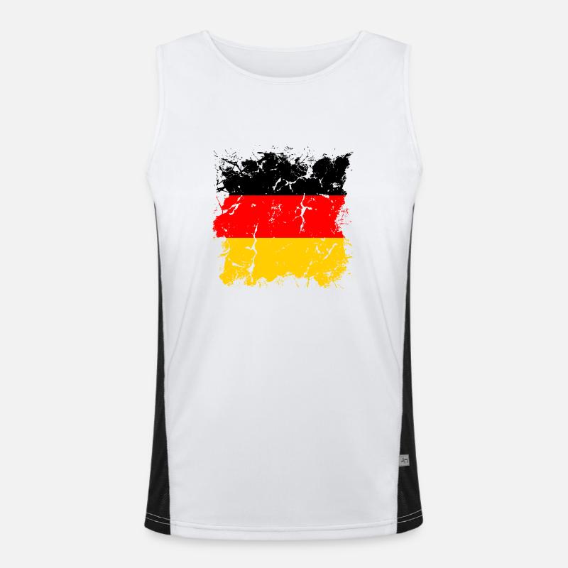 Drapeau allemand Drapeau allemand Utilisé Look Home Débardeur respirant contrasté Homme 