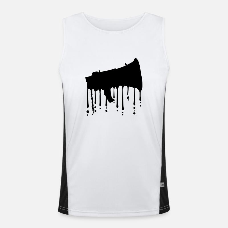 Graffiti Megaphone Propaganda Speaker Men's Functional Contrast Tank Top 