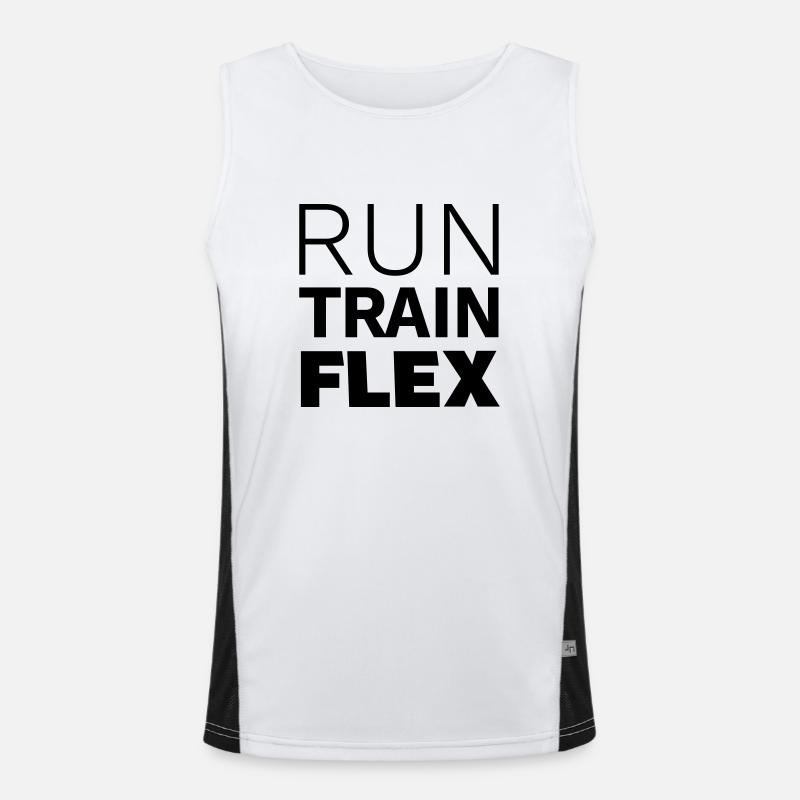 Run Train Flex - Men's Functional Contrast Tank Top  - white/black