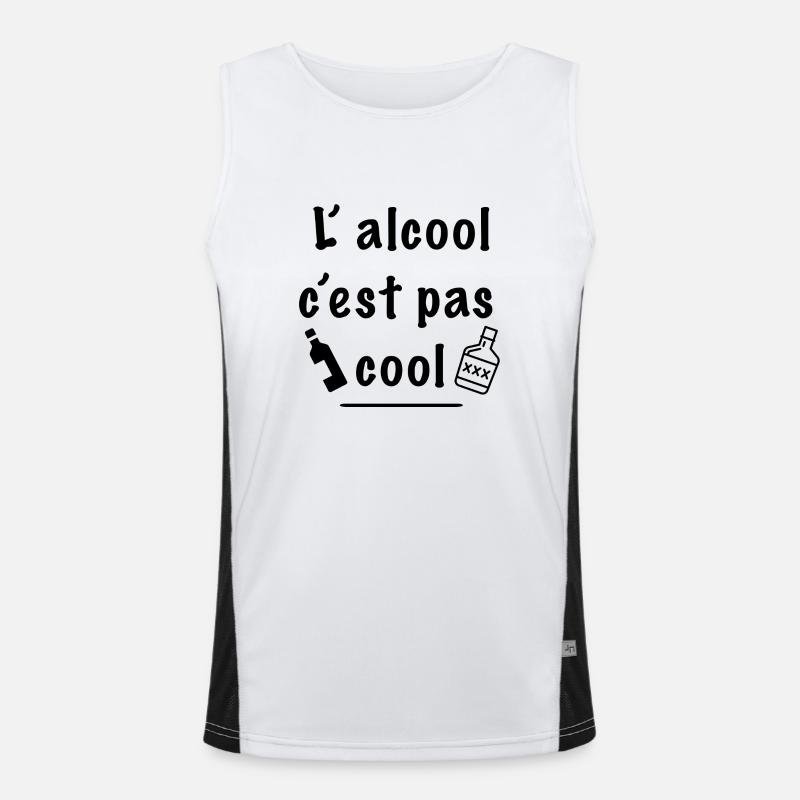 L’ alcool c’est pas cool Débardeur respirant contrasté Homme 