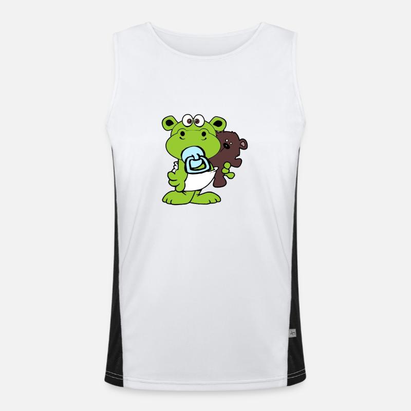 hippopotame vert nilperd filles enfants enfants bébé Débardeur respirant contrasté Homme 