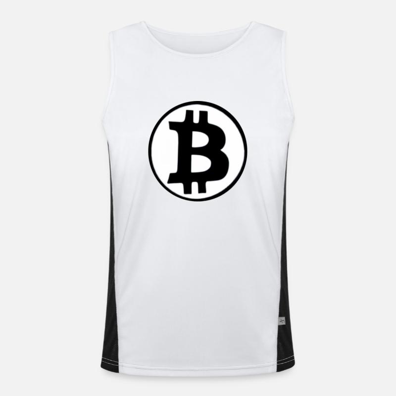Bitcoin Crypto Currency Nouvelle vie virtuelle 3 Débardeur respirant contrasté Homme 