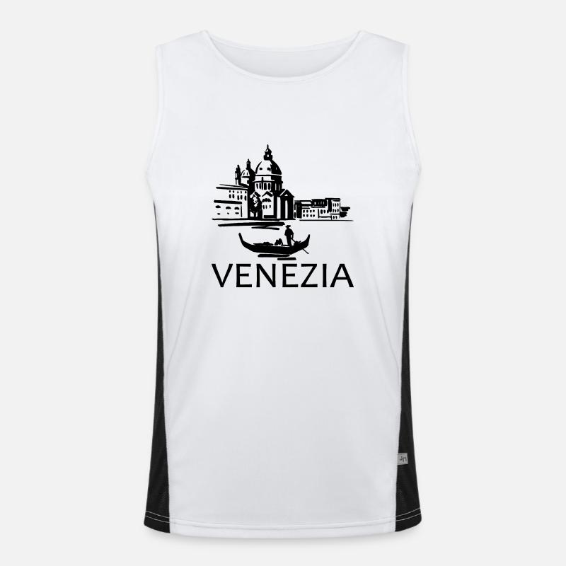 Venedig Funktionelles Kontrast-Tank Top für Männer 
