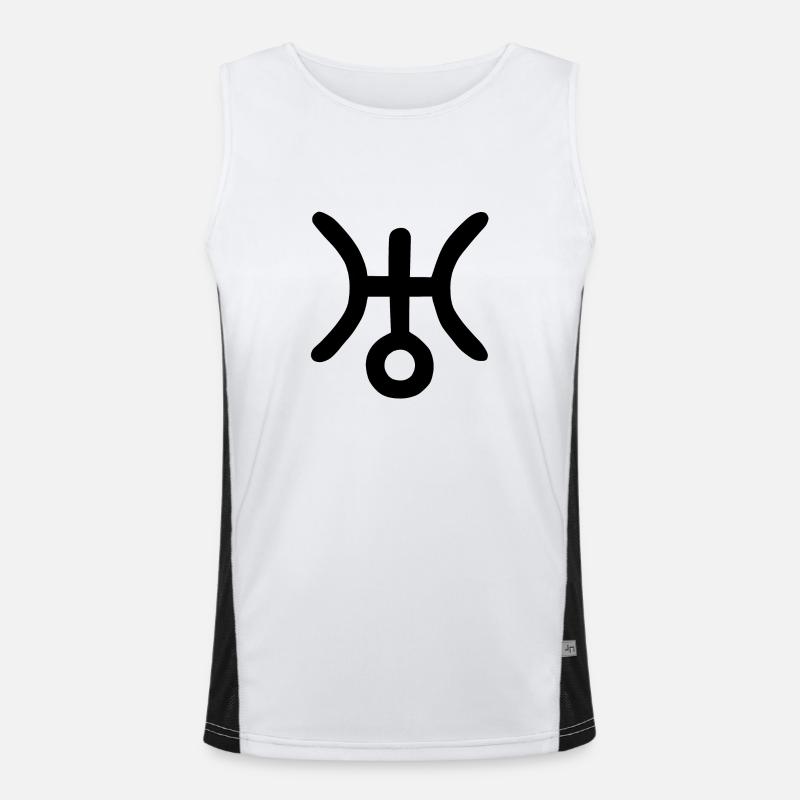 Symbole astrologique Uranus Débardeur respirant contrasté Homme 