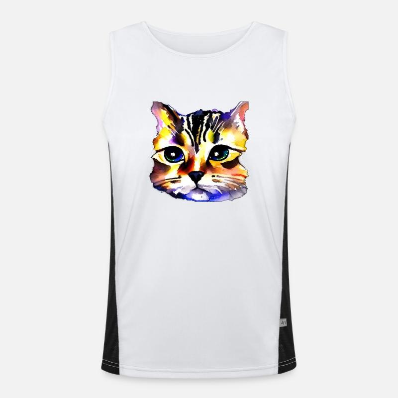 Face de chat 4 Débardeur respirant contrasté Homme 