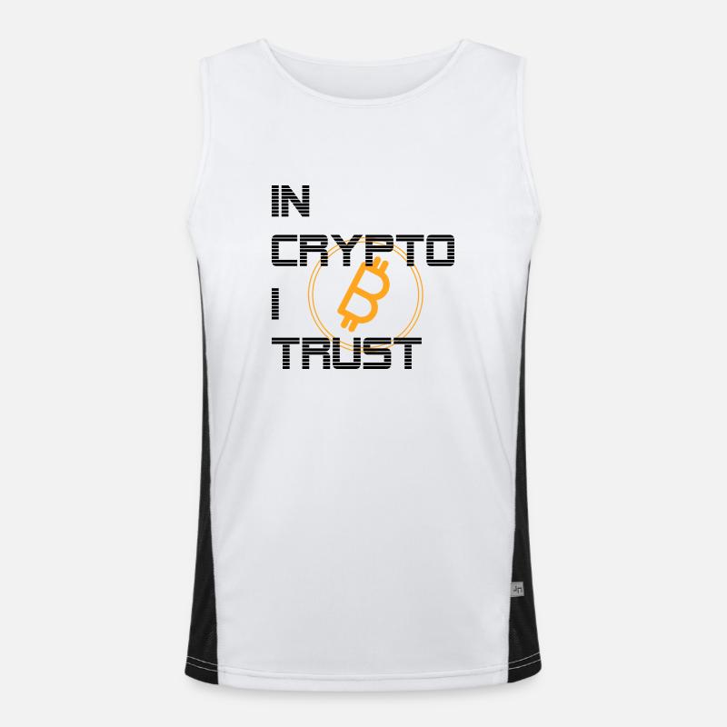 Bitcoin Trading Crypto Stocks - Men's Functional Contrast Tank Top - white/black