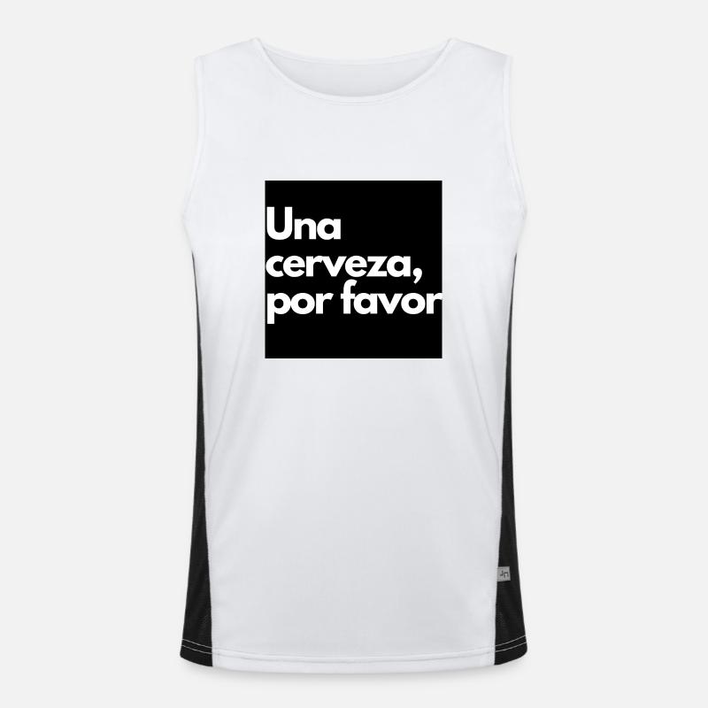 Mallorca - Ein Bier, bitte / Auf spanisch Funktionelles Kontrast-Tank Top für Männer 
