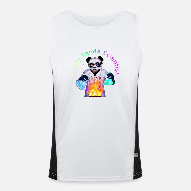 Crazy Panda Scientist Men's Functional Contrast Tank Top 