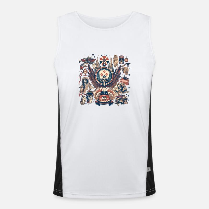 American folklore Men's Functional Contrast Tank Top 