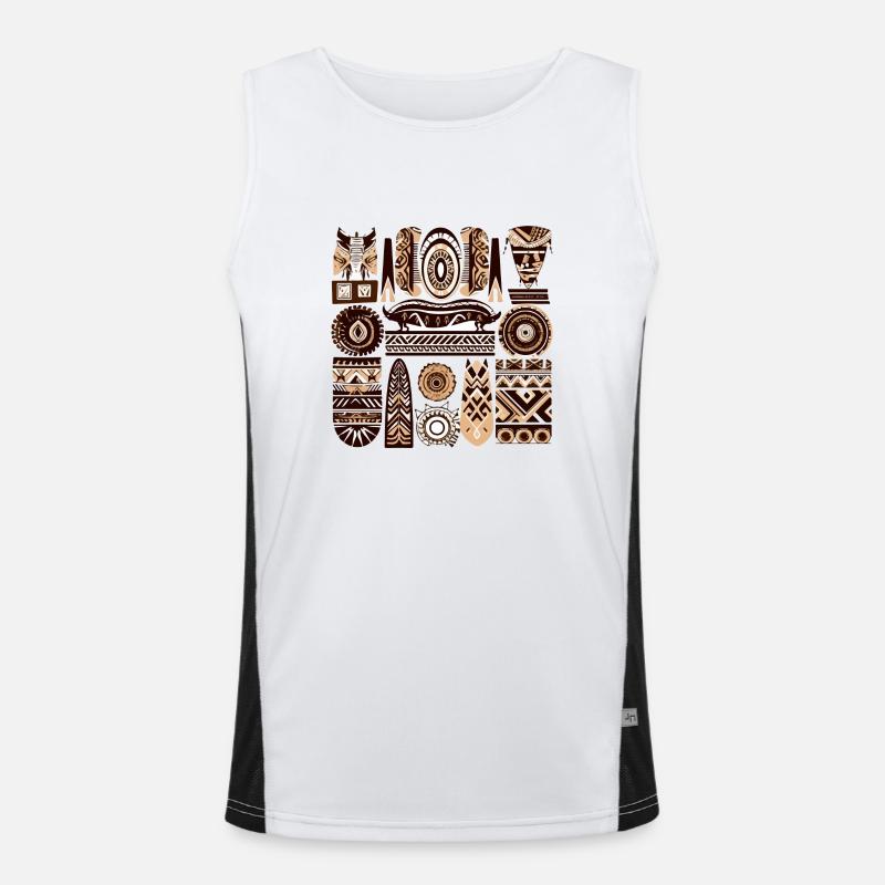 African folklore Men's Functional Contrast Tank Top 