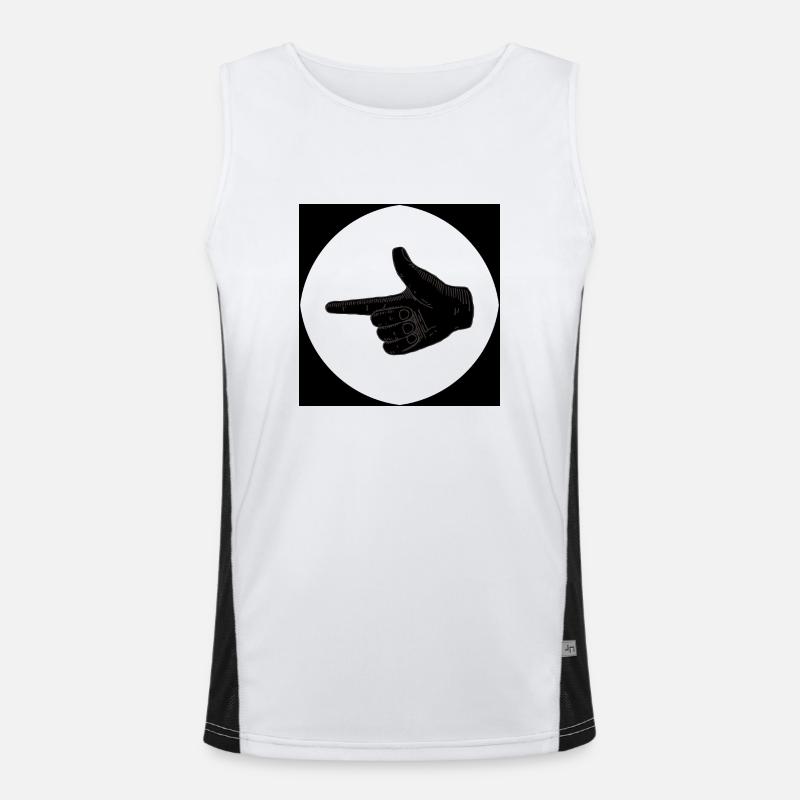 Transparenter Kreis mit schwarzen Rändern Funktionelles Kontrast-Tank Top für Männer 