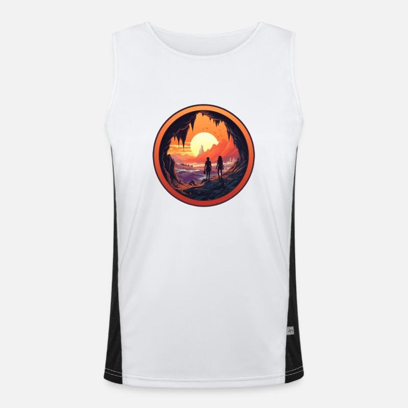 Magische Reise Funktionelles Kontrast-Tank Top für Männer 