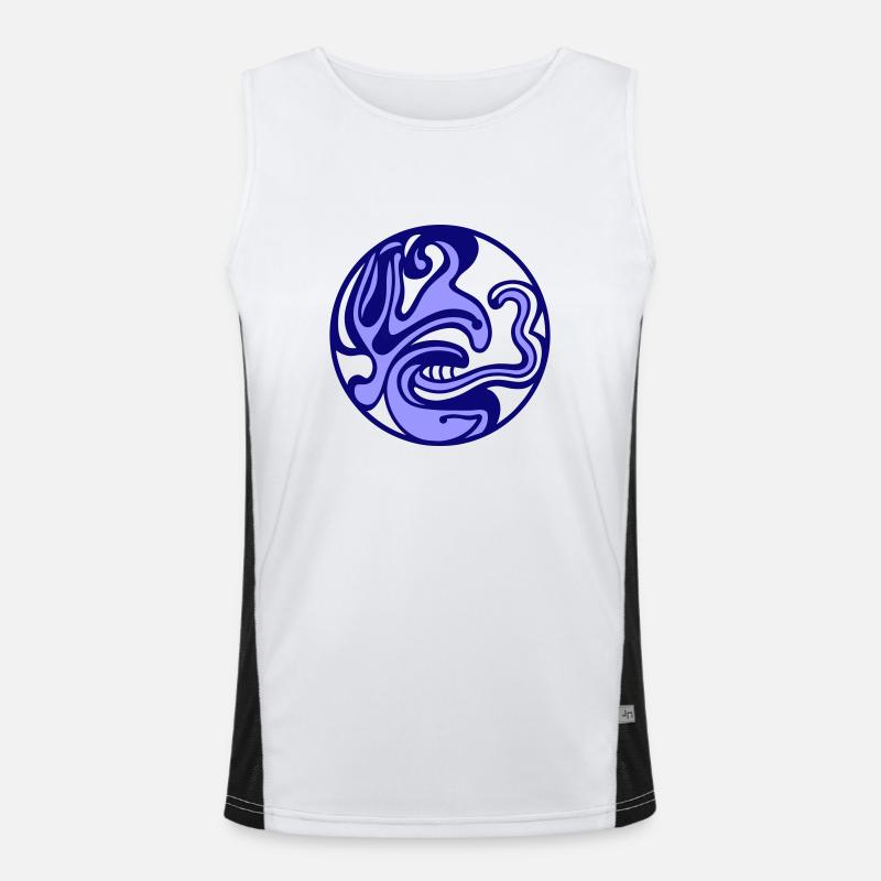 Temps libre. Le sourire espiègle des doigts Débardeur respirant contrasté Homme 