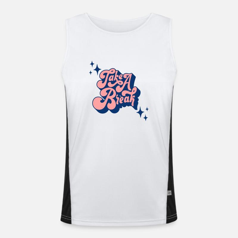 TAKE A BREAK Funktionelles Kontrast-Tank Top für Männer 