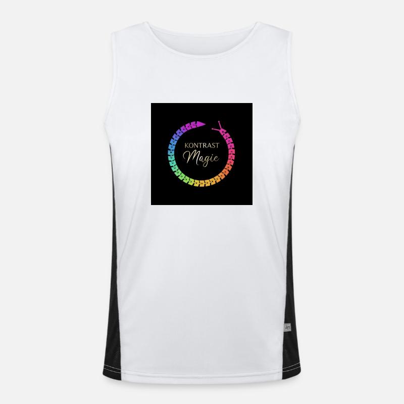 Kontrastlogo 2 Funktionelles Kontrast-Tank Top für Männer 