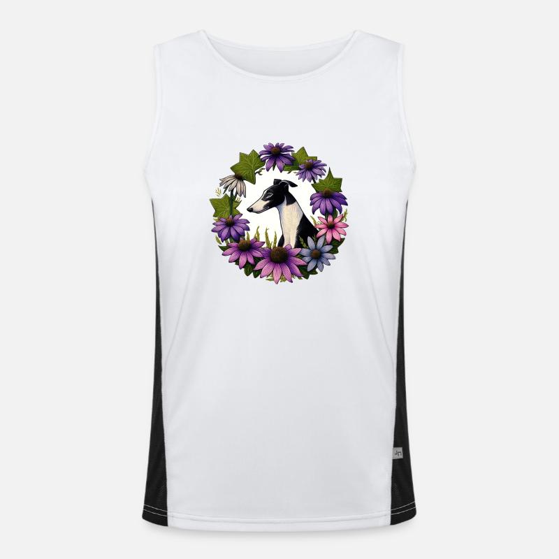 Windhund Funktionelles Kontrast-Tank Top für Männer 