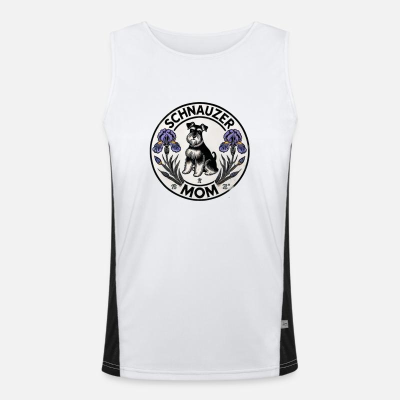 Schnauzer Mama Funktionelles Kontrast-Tank Top für Männer 