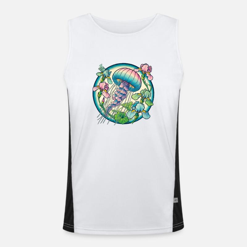 Qualle Funktionelles Kontrast-Tank Top für Männer 