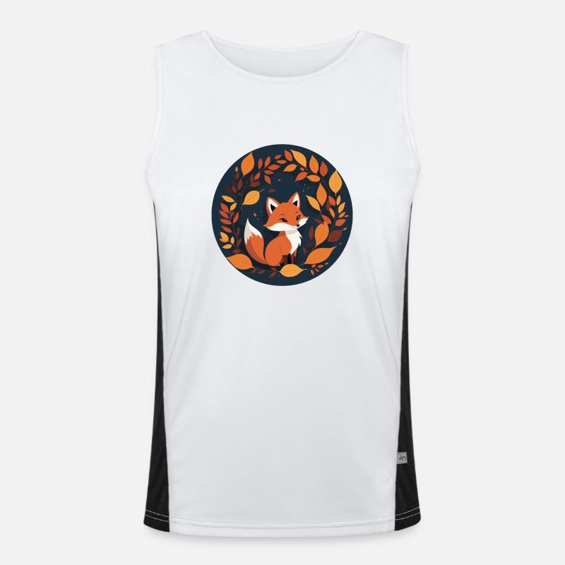 Fuchs im Herbst #7 Funktionelles Kontrast-Tank Top für Männer 