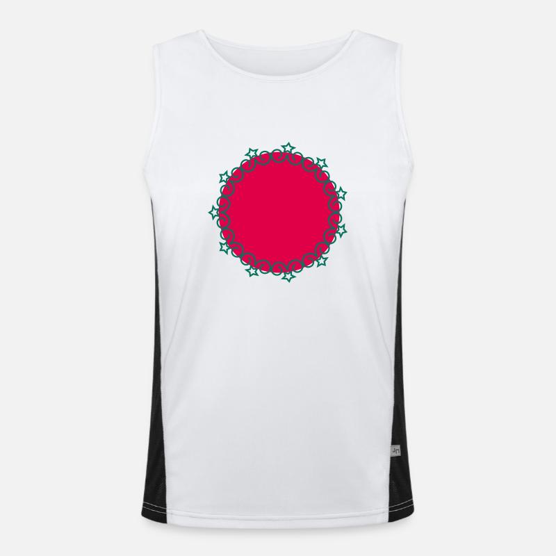 Circle star border frame Men's Functional Contrast Tank Top 