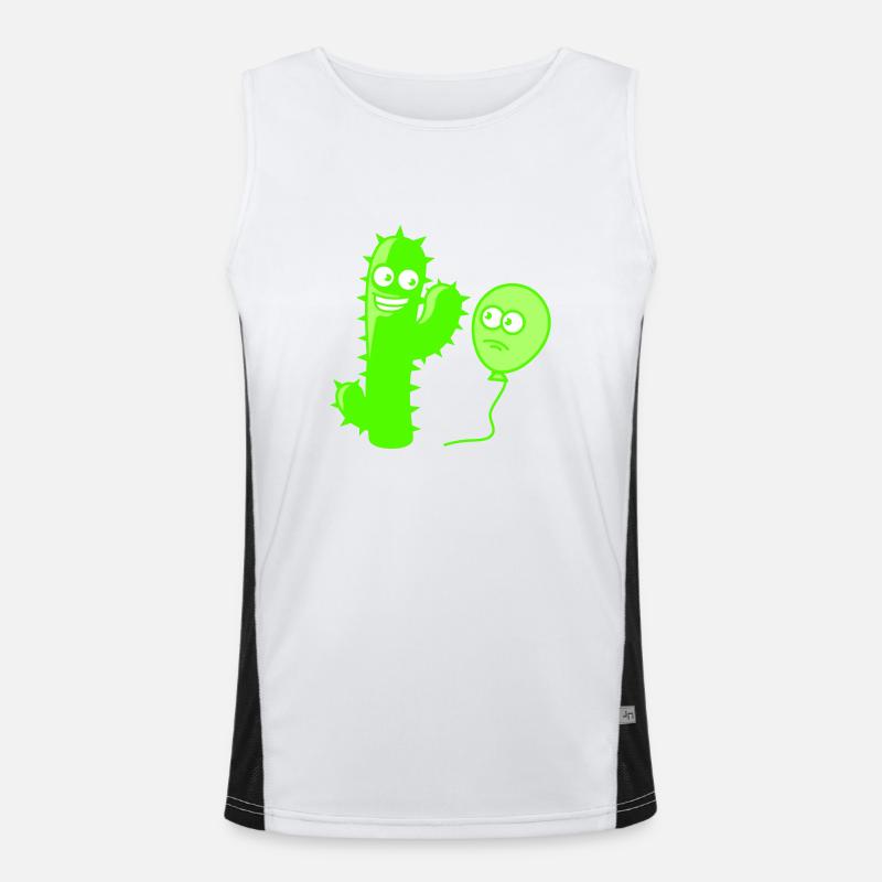 Cactus ballon poignée de main salutation pointes Débardeur respirant contrasté Homme 