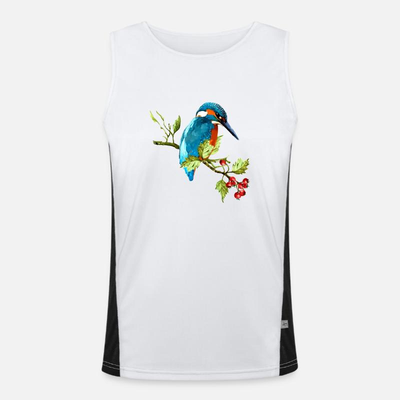 Bunter Vogel Funktionelles Kontrast-Tank Top für Männer 