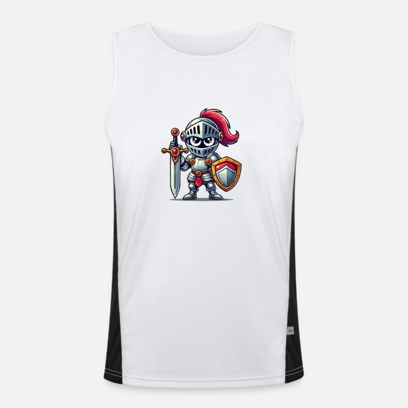Ritter Comic Funktionelles Kontrast-Tank Top für Männer 