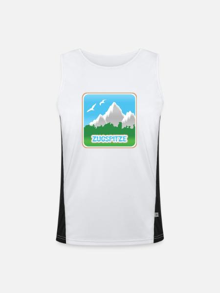 Zugspitze - Men's Functional Contrast Tank Top  - white/black