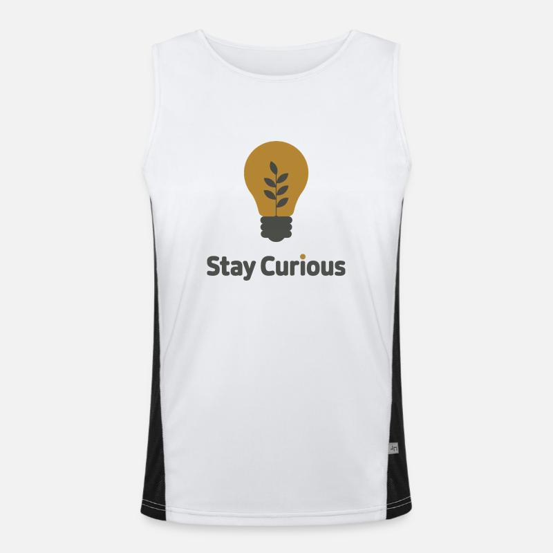 Stay Curious Light Bulb Men's Functional Contrast Tank Top 