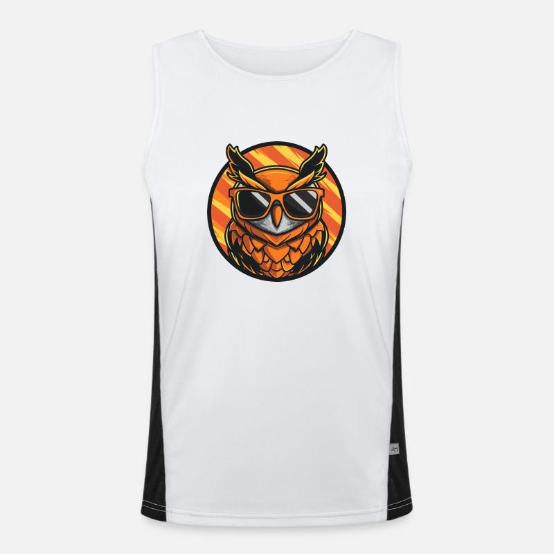 Eule Comic Cool Funktionelles Kontrast-Tank Top für Männer 