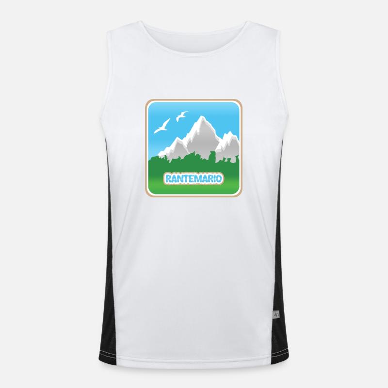 Mountaineering Rantemario - Men's Functional Contrast Tank Top  - white/black