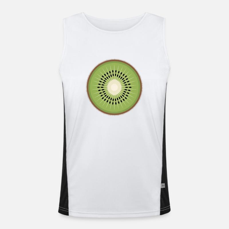 Kiwi tranche Pop Art Fruit Graphique Débardeur respirant contrasté Homme 