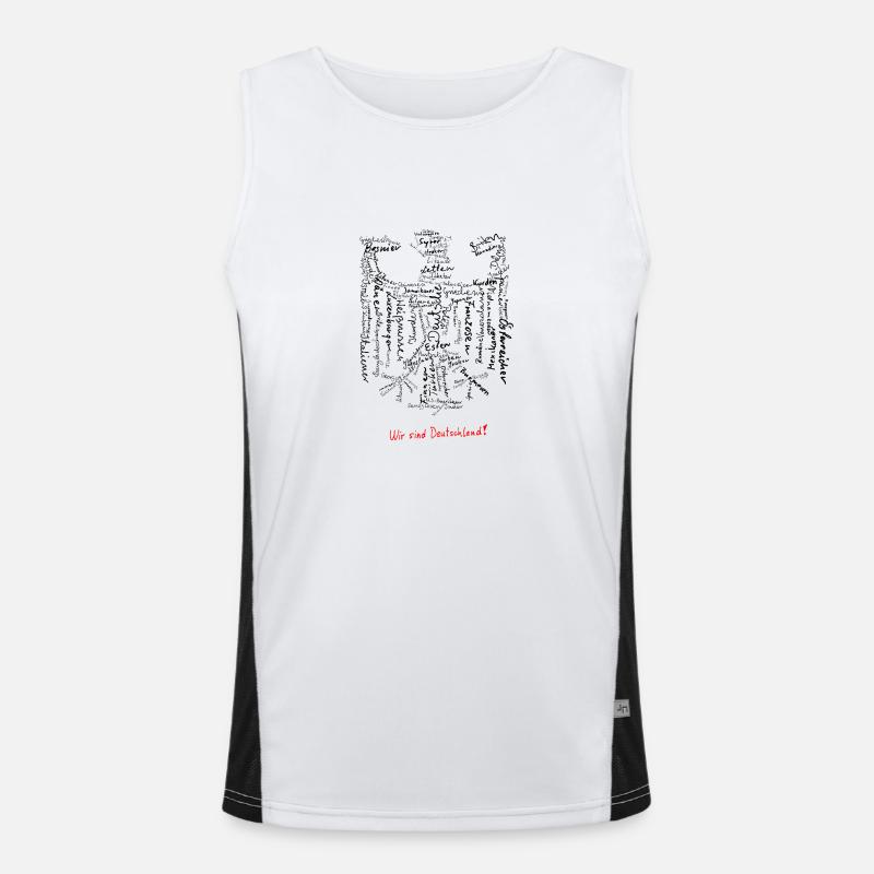 Article One Eagles - Men's Functional Contrast Tank Top  - white/black