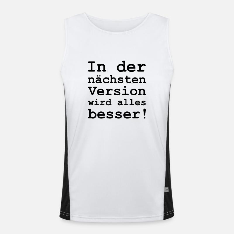 in der nächsten Version wird alles besser Funktionelles Kontrast-Tank Top für Männer 