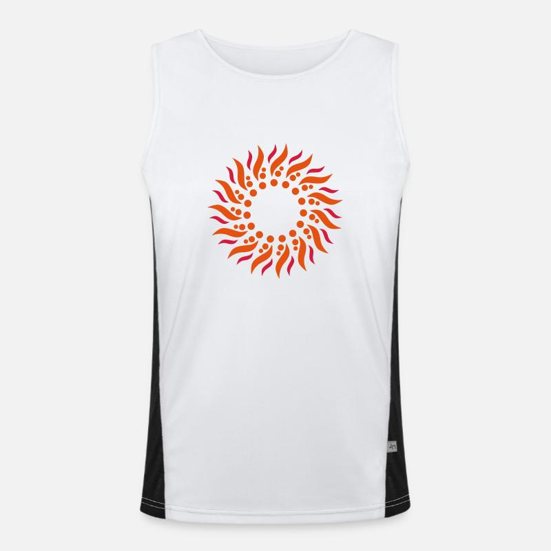 Psychedelic sun Men's Functional Contrast Tank Top 