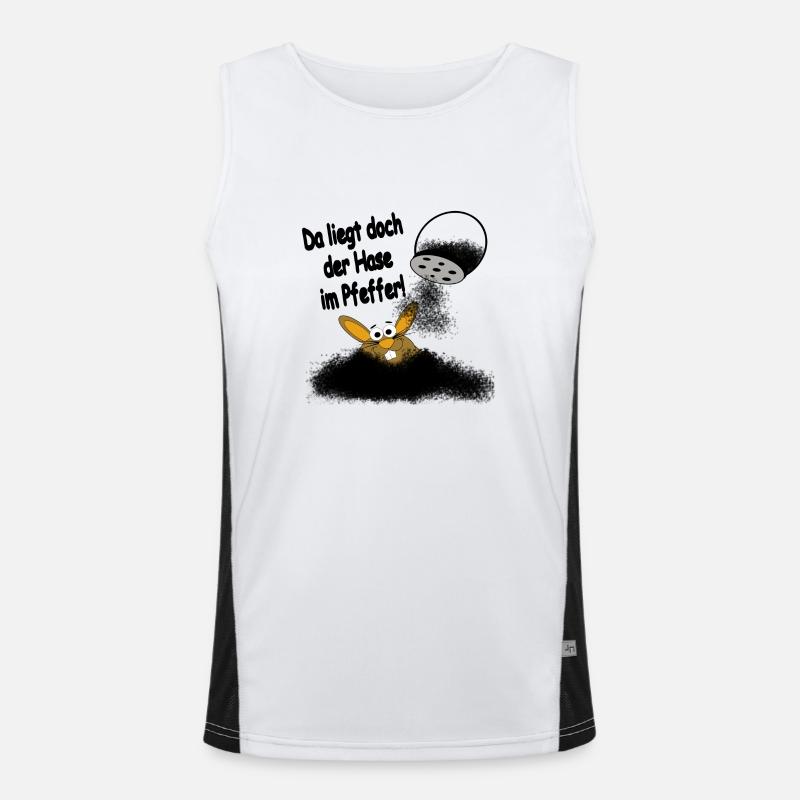 Hase im Pfeffer Funktionelles Kontrast-Tank Top für Männer 