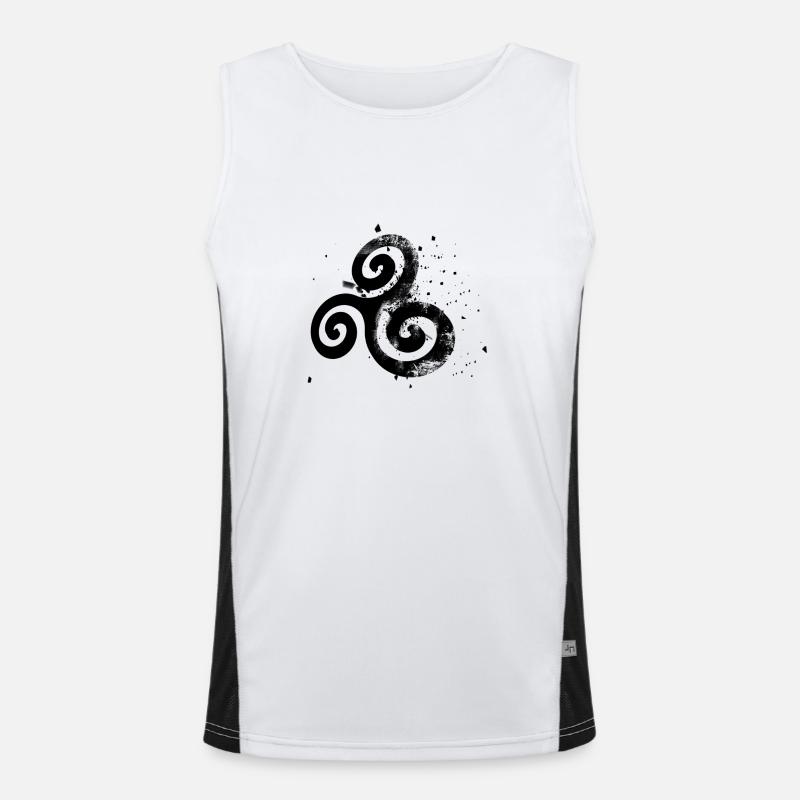 bzh triskell eclate Débardeur respirant contrasté Homme 