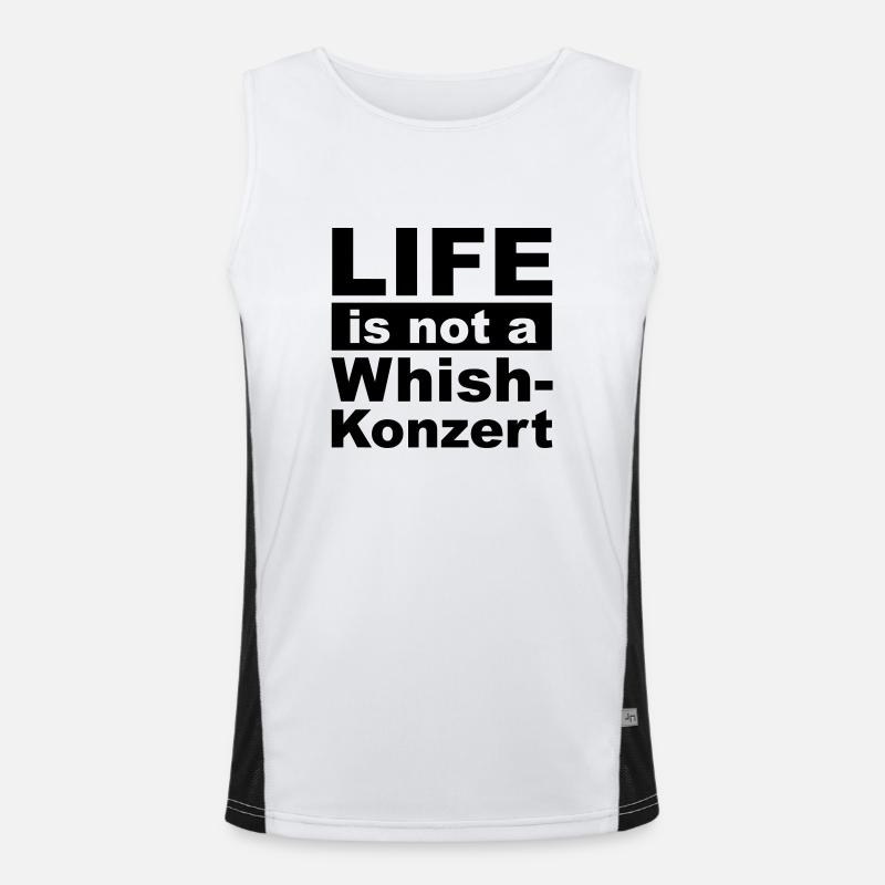 Live is not a whishkonzert Funktionelles Kontrast-Tank Top für Männer 