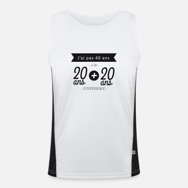 20 ans et 20 ans d'expérience Débardeur respirant contrasté Homme 