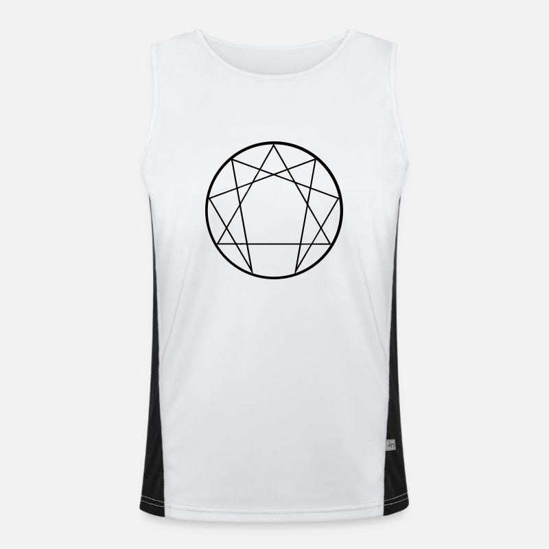 enneagram Funktionelles Kontrast-Tank Top für Männer 