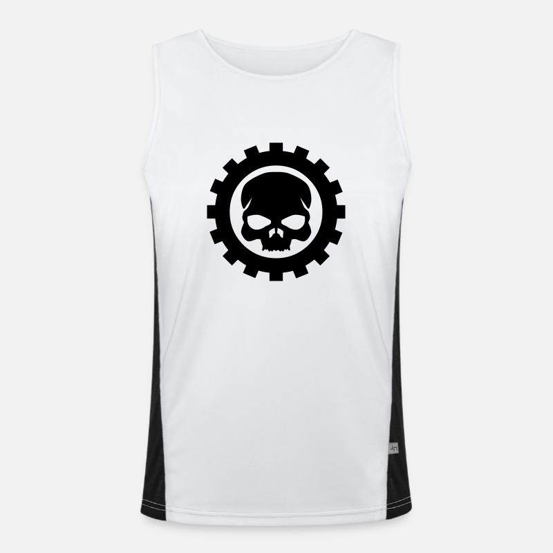 skull Funktionelles Kontrast-Tank Top für Männer 