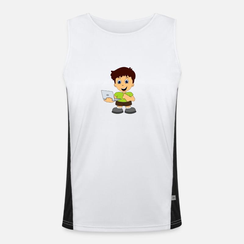 Computer Nerd Internet Funktionelles Kontrast-Tank Top für Männer 
