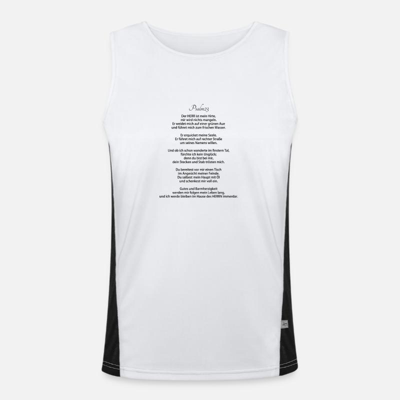 Psalm 23 Funktionelles Kontrast-Tank Top für Männer 