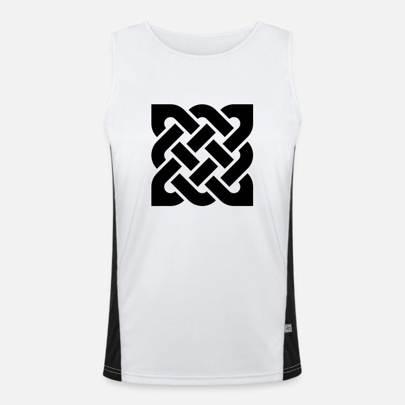 Celtic Square Knot - solid Men's Functional Contrast Tank Top 