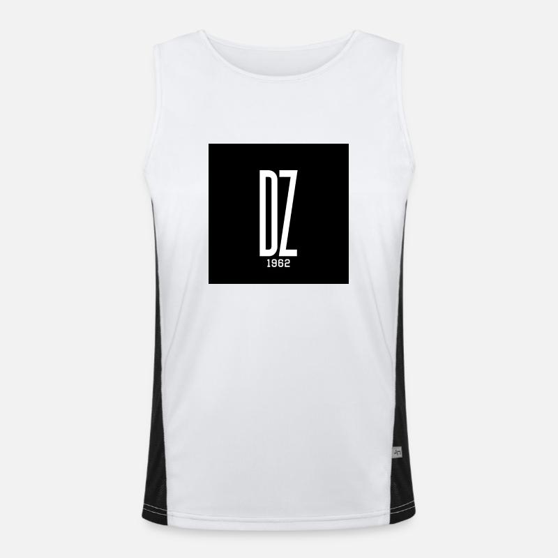 Weiß Logo DZ 1962 Funktionelles Kontrast-Tank Top für Männer 