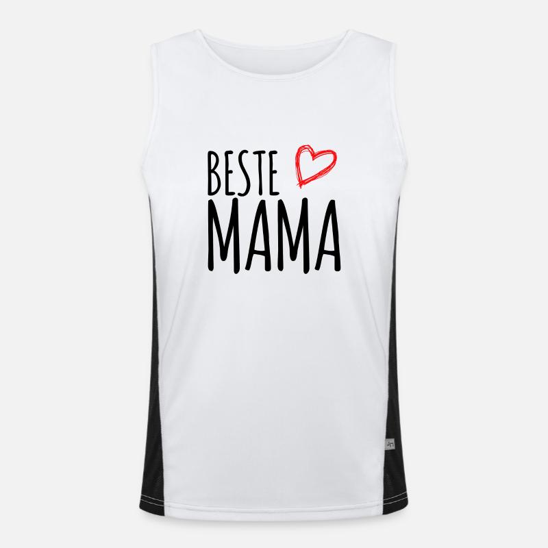 Beste Mama Funktionelles Kontrast-Tank Top für Männer 