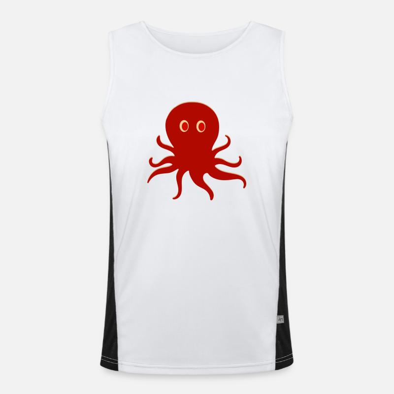 Pirate octopus Funktionelles Kontrast-Tank Top für Männer 